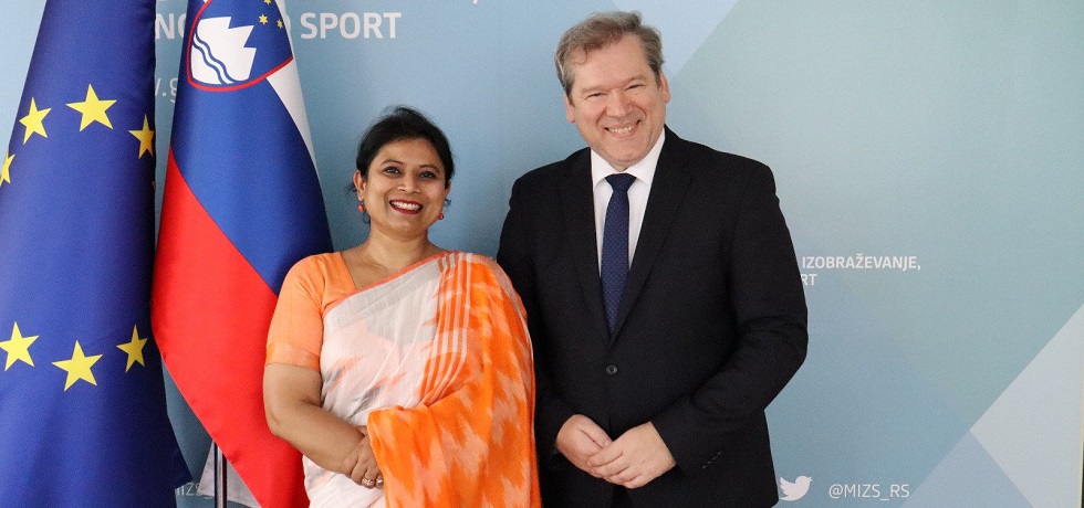 In introductory meeting on 27 June 2022 Ambassador Mrs. Namrata S. Kumar met with Dr. Igor Papič, Minister of Education, Science and Sports of the Republic of Slovenia; they reviewed India-Slovenia relations and discussed ways of further strengthening them.